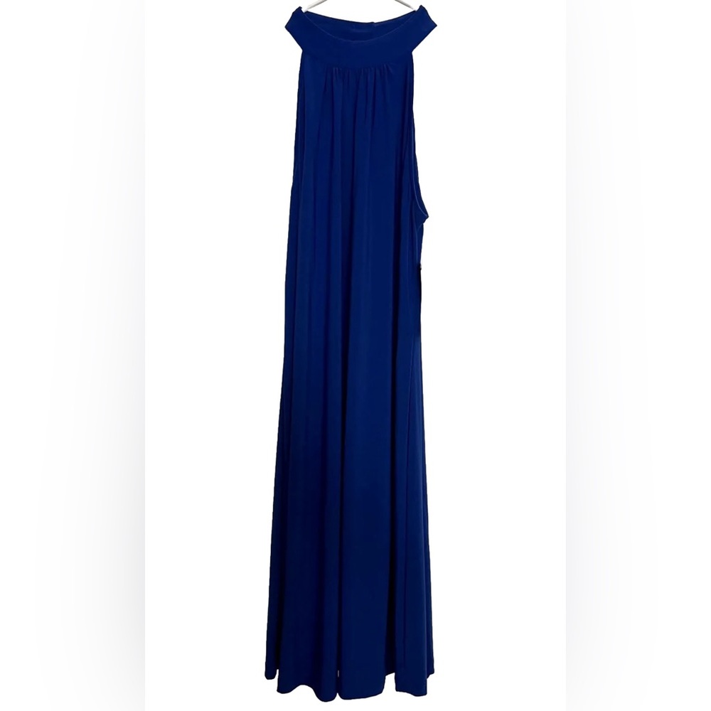 NWT NINE WEST Elegant Halter neck Sleeveless Dress Surf Blue 411 Size 10